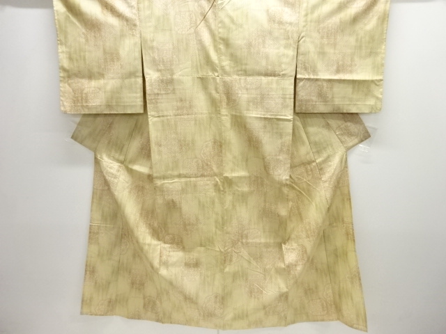 JAPANESE KIMONO / ANTIQUE HITOE KIMONO / SILK / TOKAMACHI TSUMUGI / WOVEN SARASA PATTERN